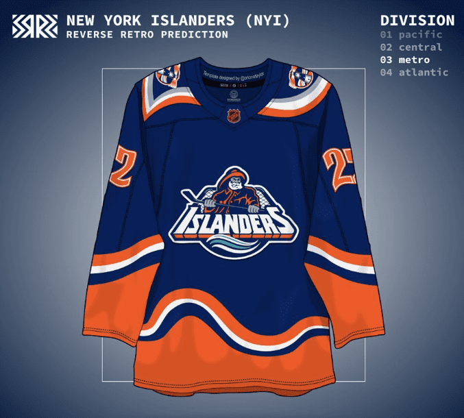 New York Islanders NYI 1995 NHL Reverse-Retro 2022-23 Premium