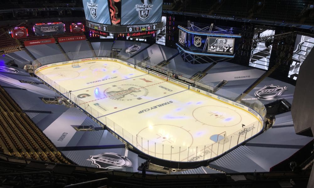 A look inside Scotiabank Arena in the Toronto Hub NHL