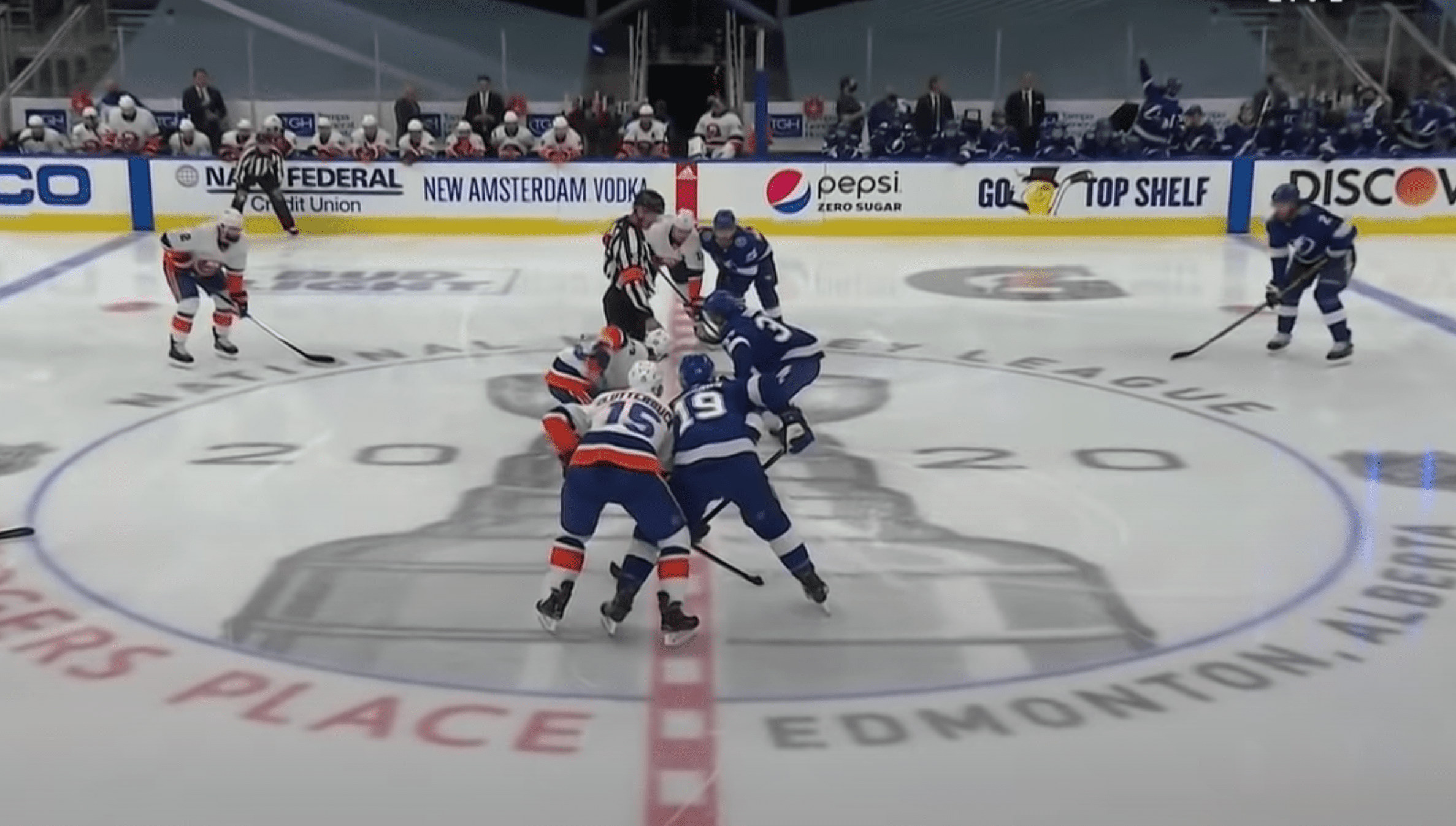 New York Islanders square off with the Tampa Bay Lightning