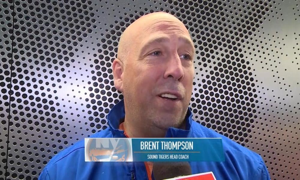 Bridgeport Sound Tigers head coach Brent Thompson