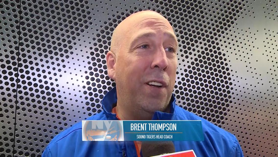 Bridgeport Sound Tigers head coach Brent Thompson