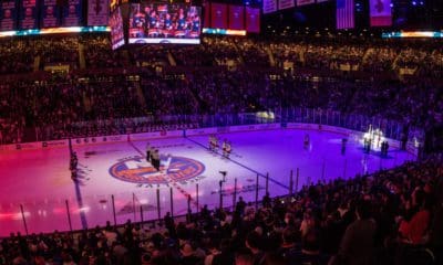 New York Islanders first game back at Nassau Coliseum