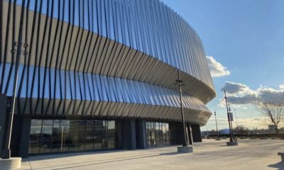 New York Islanders home rink Nassau Coliseum exterior Lauara Curran
