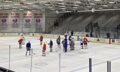 New York Islanders practice on Long Island