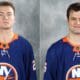 New York Islanders Kieffer Bellows and Oliver Wahlstrom
