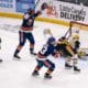 New York Islanders celebrate vs Pens