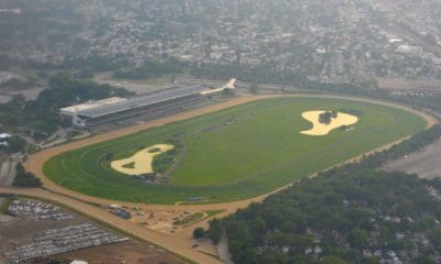 Aerial view of Belmont Park, home of the Belmont Stakes