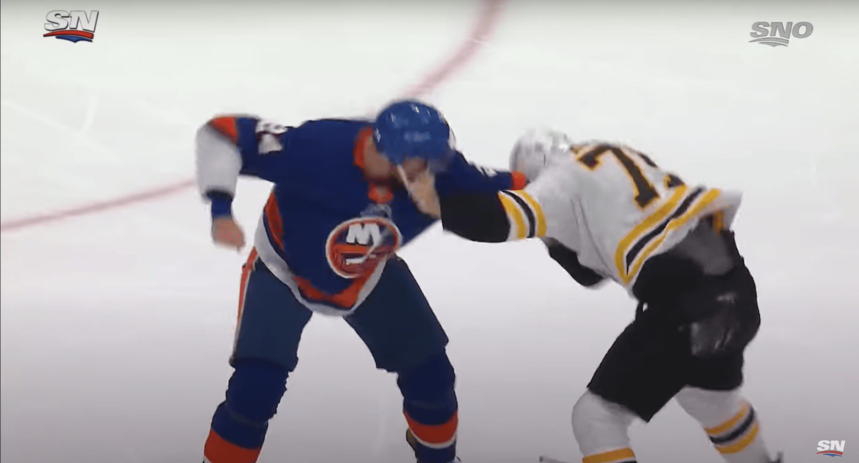 New York Islanders Scott Mayfield fights