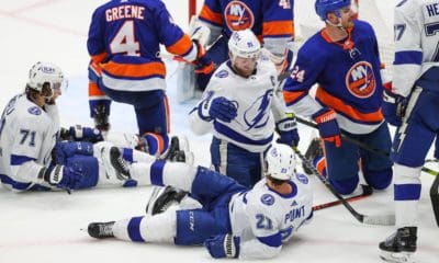 New York Islanders give up a goal to Point