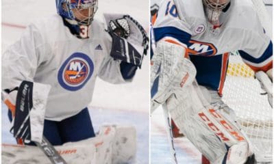 New York Islanders goalies Semyon Varlamov and Ilya Sorokin