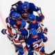 New York Islanders celebrating (Photo via New York Islanders Twitter)