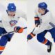 New York Islanders William Dufour and Dennis Cholowski (Photos courtesy of New York Islanders Twitter)