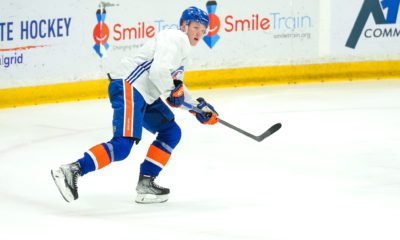 New York Islanders Simon Holmstrom (Photo courtesy of New York Islanders Twitter)