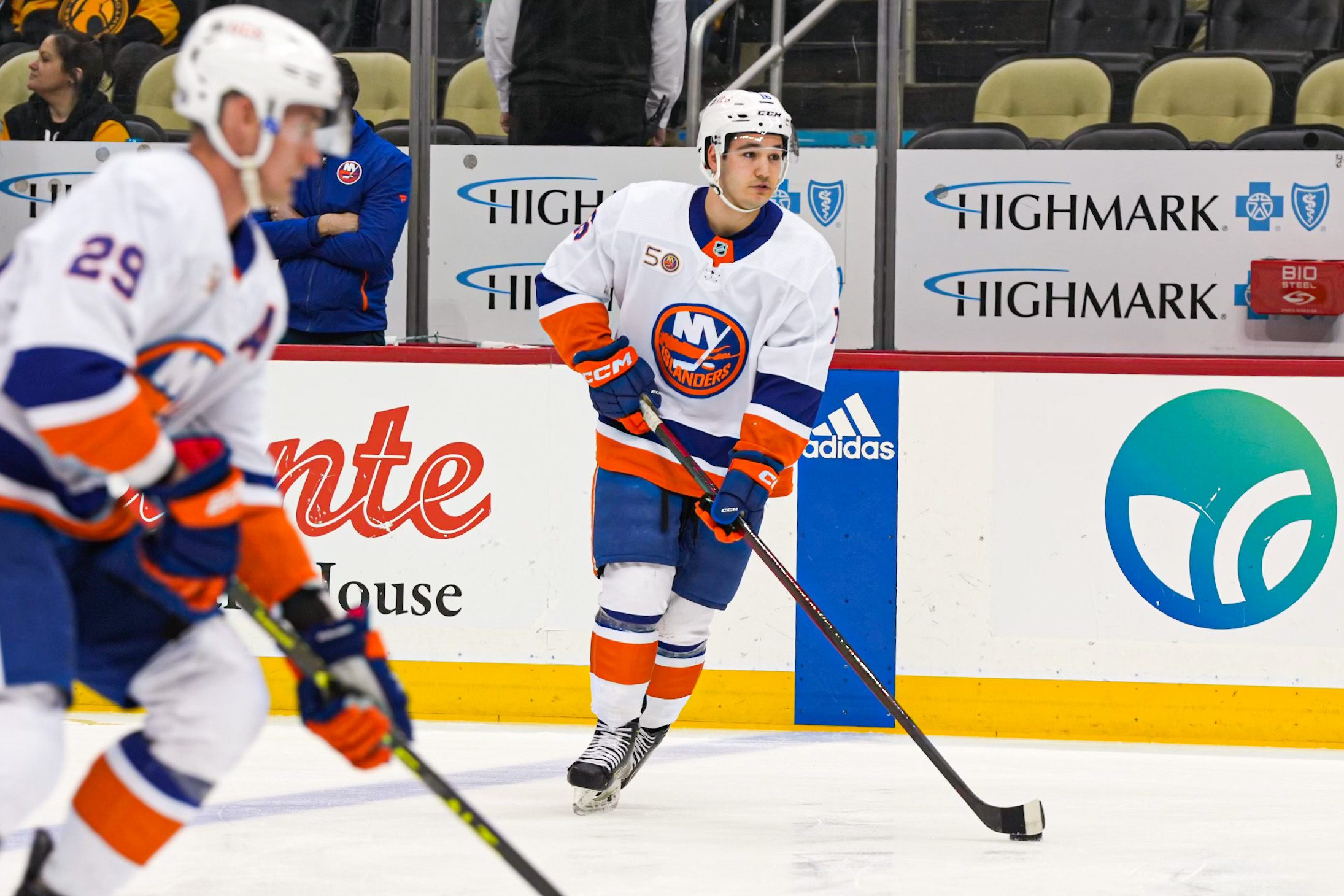 New York Islanders forward Arnaud Dureandeau during NHL Debut (Photo courtesy of New York Islanders Twitter)
