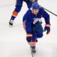 New York Islanders forward Matt Martin during morning skate on Wed, Feb. 22 (Photo courtesy of New York Islanders Twitter)
