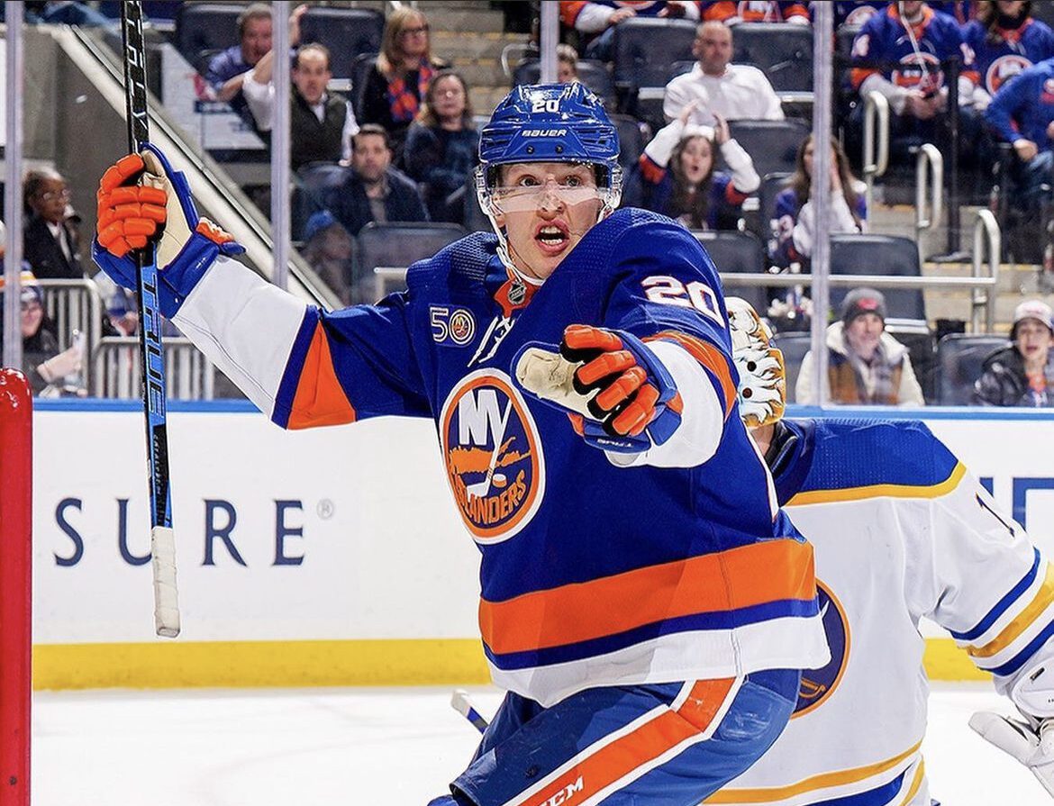 New York Islanders, forward Hudson Fasching (Photo courtesy of New York Islanders Instagram)