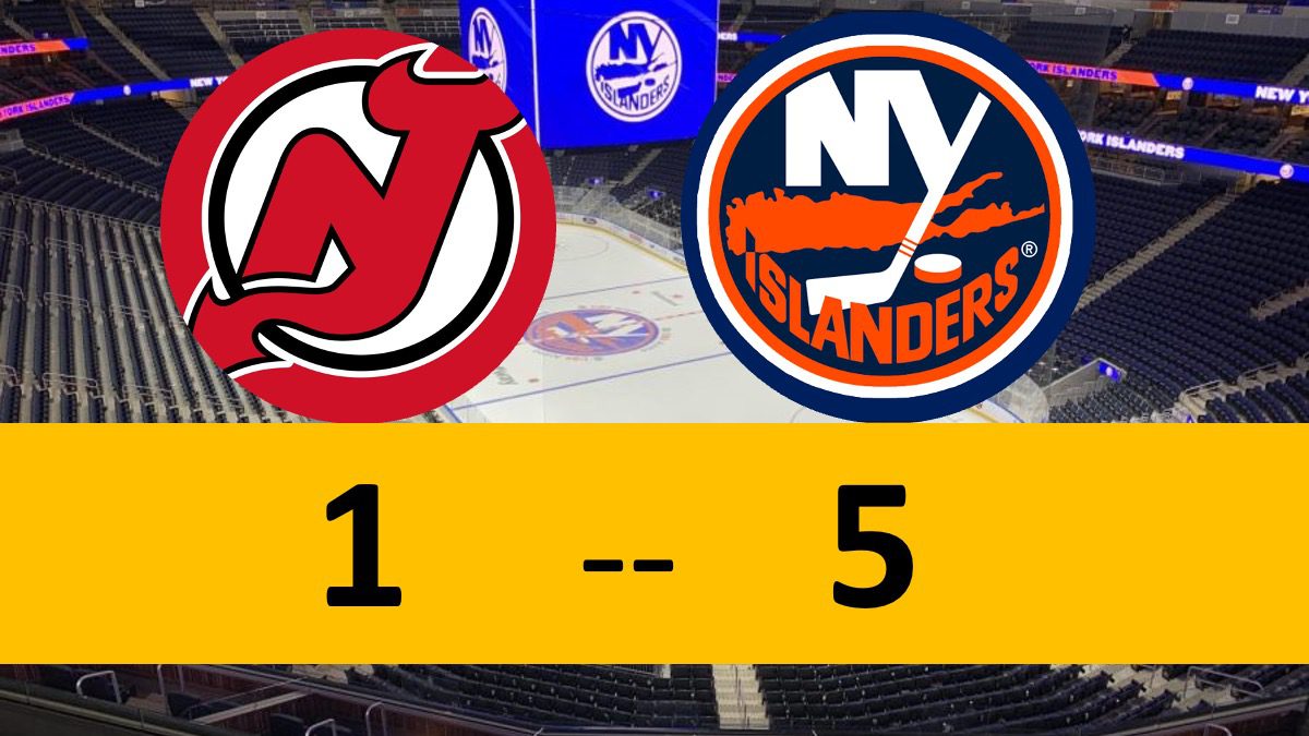 New York Islanders Game, win 5-1 over New Jersey Devils